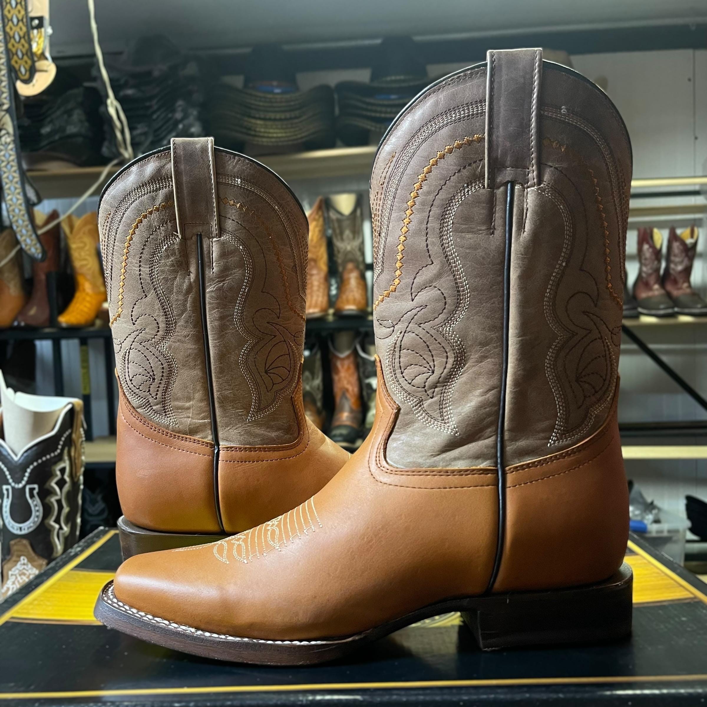 One pair of men’s boot ? light brown in color. Light-brown Cowboy Boots. Men main image 4