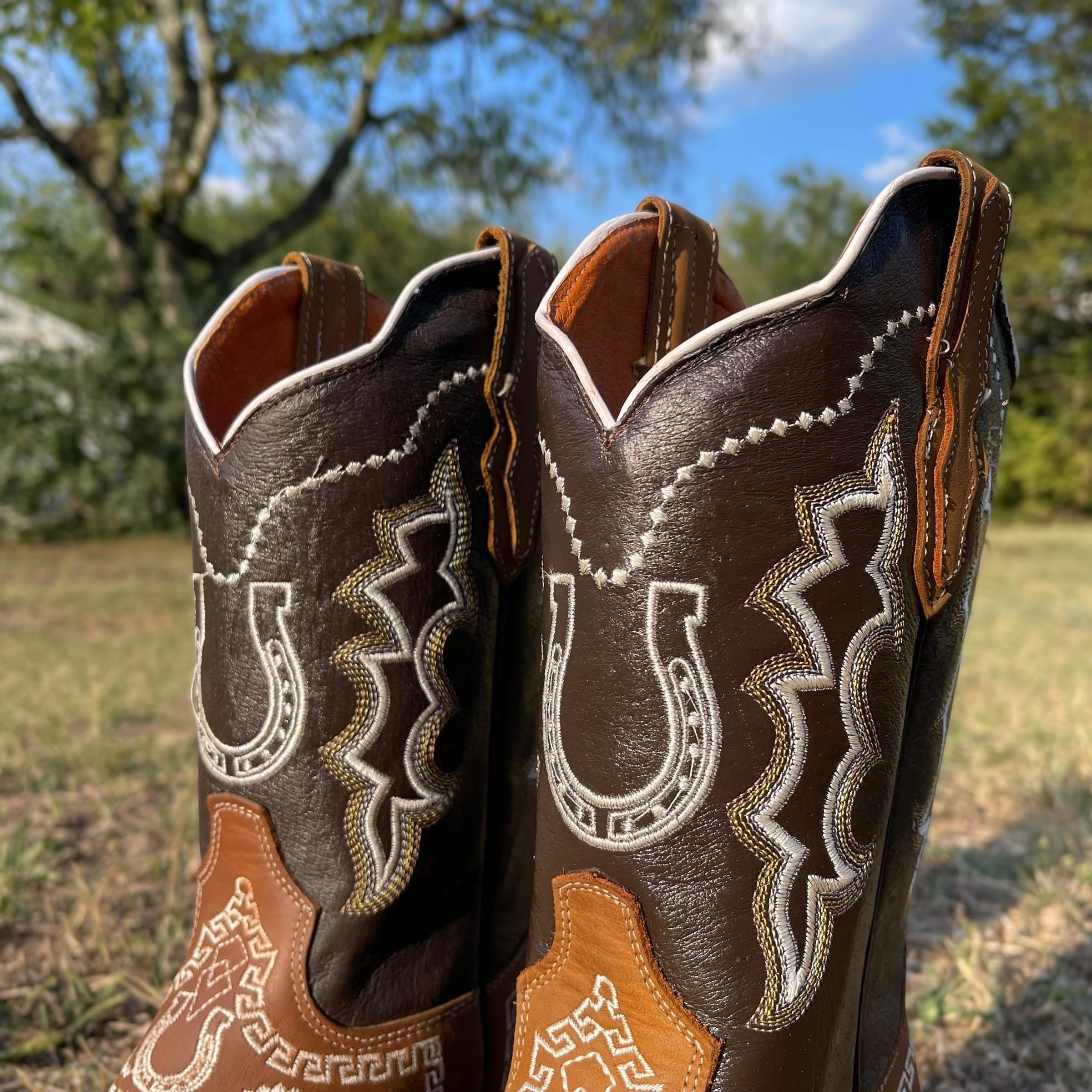Mexaboot Men\'s Size 9 Brown Tan Leather Cowboy Western Boots Horse Embroider $_57.JPG?set_id=8800005007 main image 2