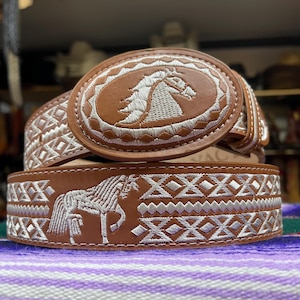 Men’s Embroidered Cowboy Belt. Men’s Western Cowboy Belt. Men’s Leather Cowboy Belt. Cinto Vaquero De Hombre. Cinto Piteado De Hombre.