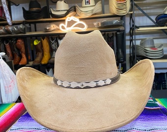 Brown Suede Cowboy Hat. Wide Brim Western Hat. Rodeo Ranch  display picture 1