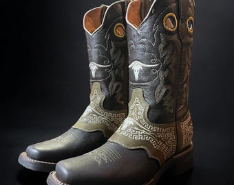 Stivali da cowboy da uomo fatti a mano Stivali western