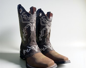 Bottes Western Homme Cowboy Cuir