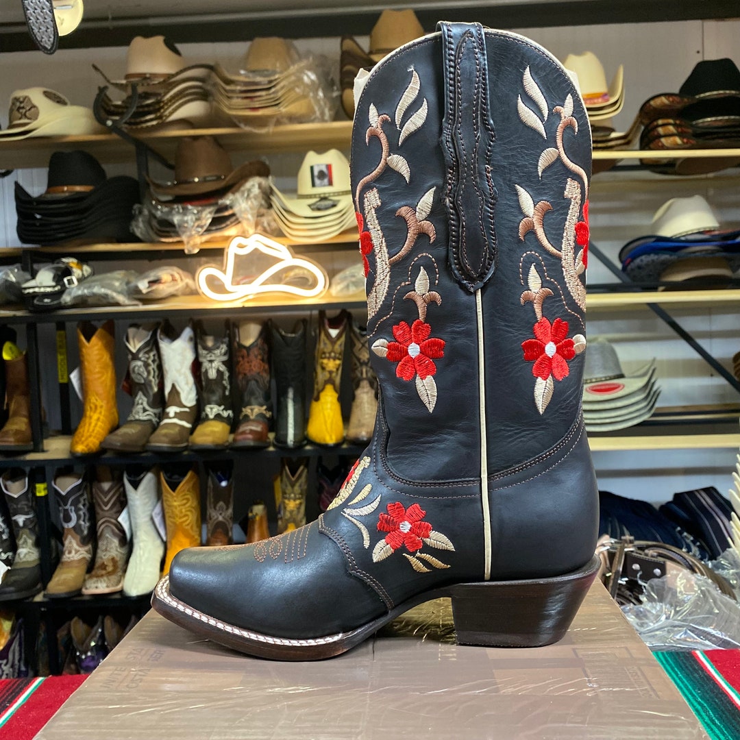 Calzature Stivaletti Fiori Francesi Fiori Francesi Stivali A Fiori Stivali  Con Tacco Fiori Francesi 37 37