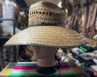 Großer Hut mit breiter Krempe. Outdoor Stroh Sonnenhut. Wander- und Angelhut. Hut für Camping und Garten. Sombrero Grande De Palma. Sombrero Pa Sol.