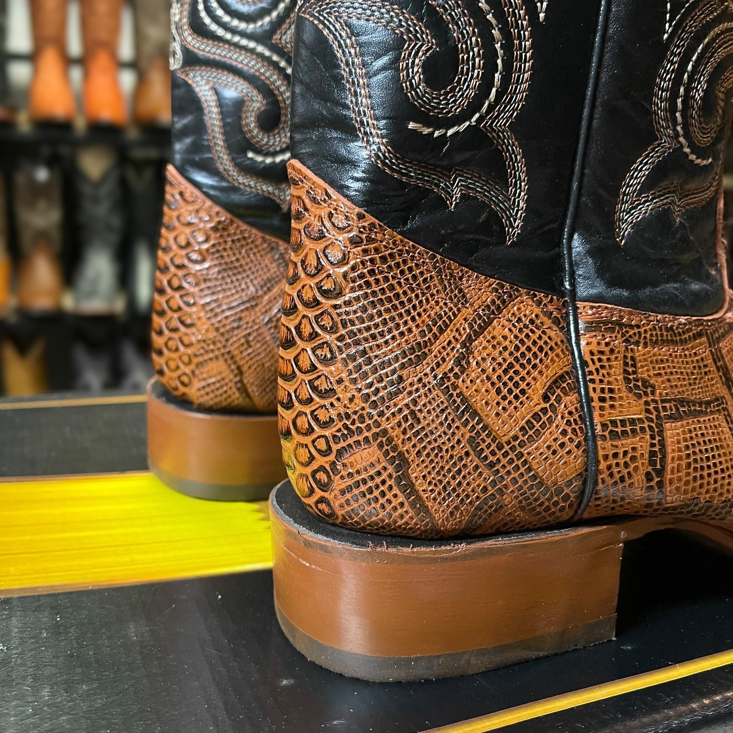 Brown Python Snake Skin Boots. Men display picture 3