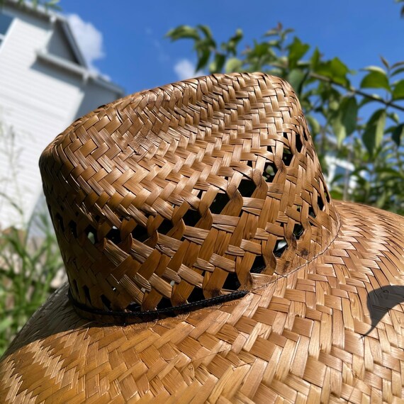 EXTRA Wide Brim Hat. Extra Large Gardener Sun Hat. Straw  display picture 2