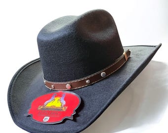 KIDS/ TODDLER Cowboy Hat. Black Felt Western Hat. Boys/ Girls Black Cowboy Hat. Sombrero Vaquero De Nino. Sombrero Pa Bebe.