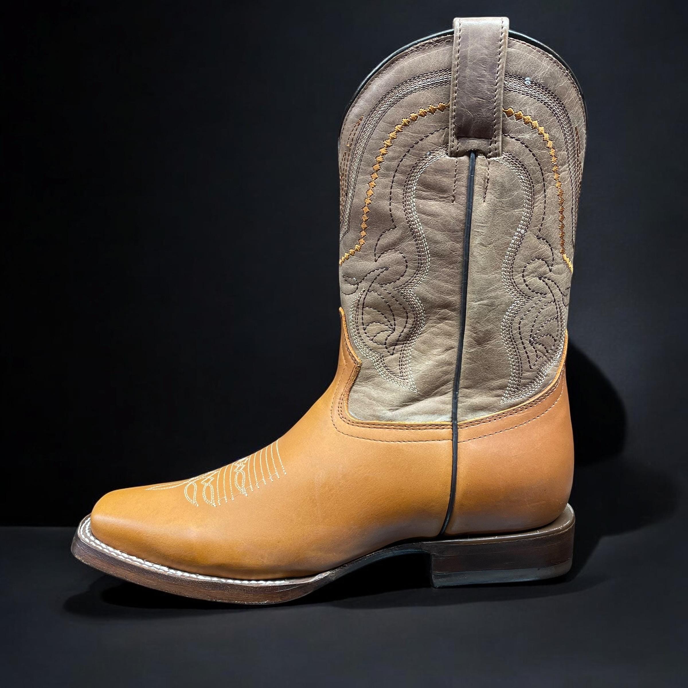 Cuatralba Brown Leather Square Toe Western Cowboy Boots Mens Sz 7 - Bo395.4‎ Laredo Men main image 4
