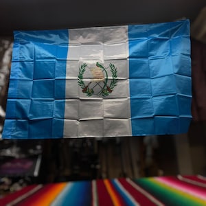55” By 35” LARGE Guatemala National Flag. Guatemalan Decoration Pride Flag. Outdoor Large Guatemalan Flag. Bandera Grande De Guatemala.