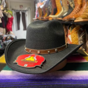 Kid’s/ Toddler Cowboy Hat. Black Felt Western Hat. Baby Boy Cowboy Hat. Youth Western Rodeo Hat. Sombrero Vaquero De Nino. Sombrero Negro.