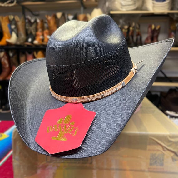 Western Straw Cowboy Hat with Decorative Band Unisex Wide Brim Sun Hat western cowboy straw hat women men summer sun hat beaded - Temu main image 3