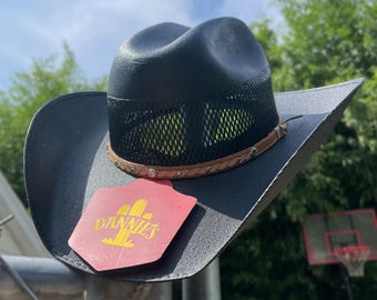 Cappello In Feltro Cowboy Cappello Da Cowboy In Feltro - Classico Western Per Uomo E Donna, Tesa Larga, Marrone, Taglia S-M Cappello Per Rodeo Feste