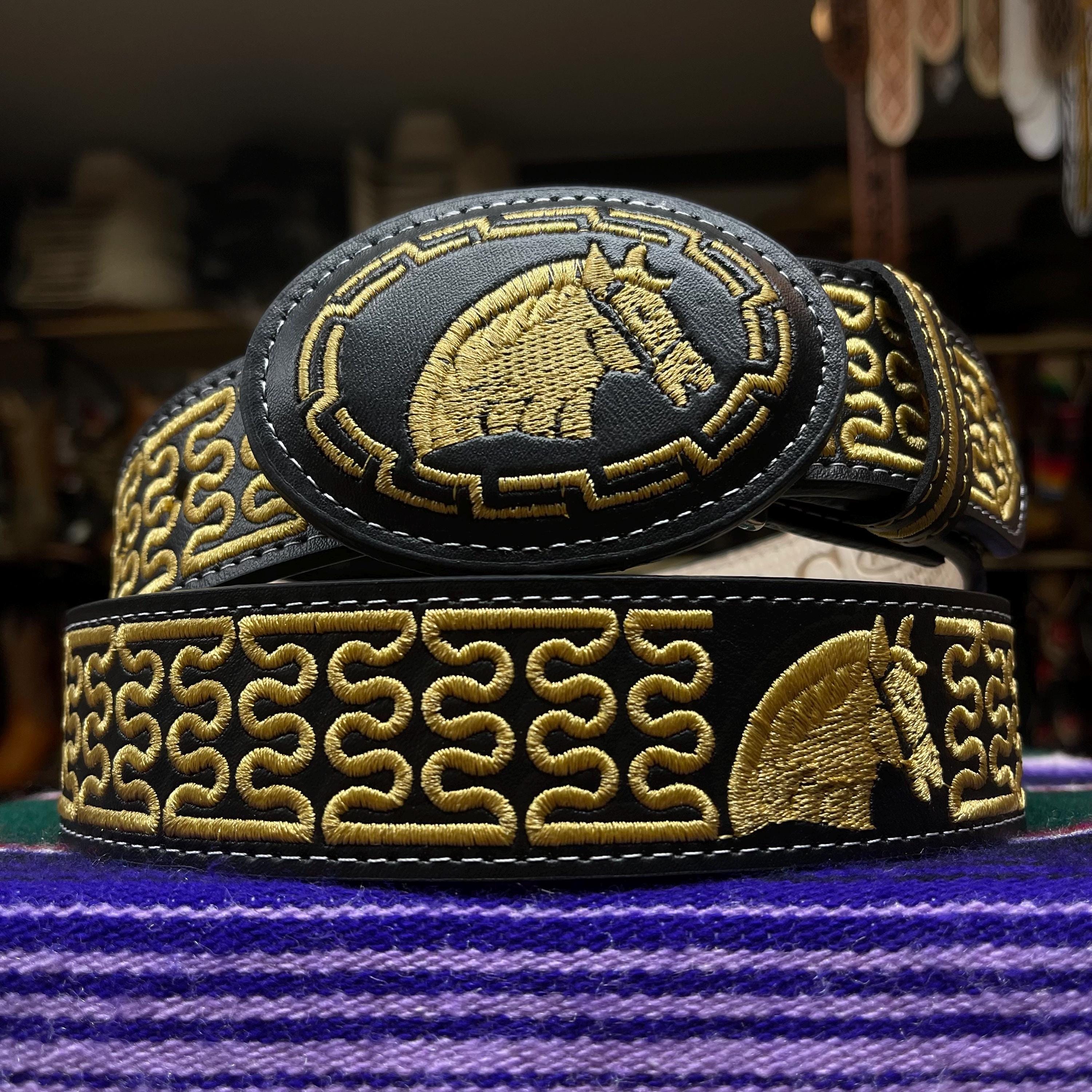 Embroidered Black and Gold Belt Belt Embroidery - Black Belt or Jr. Black Belt - DOBOKS.COM main image 2