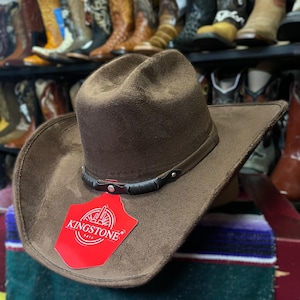 Brown Suede Western Hat. Men’s Suede Cowboy Hat. Western Cowboy Hat for Men. Sombrero Vaquero De Piel Gamuza. Sombrero De Hombre Cafe.