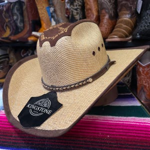Brown Straw Western Hat. Men’s Horse Rider Hat. Men’s Rodeo Cowboy Hat. Brown Cowboy Hat for Men. Sombrero Vaquero De Hombre.