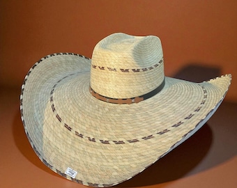 EXTRA Wide Brim Straw Hat. 7 Inch Outdoor Sun Hat. UV Protection Sun Hat. Gardener and Fisherman Straw Hat. Jumbo Sombrero De Palma.