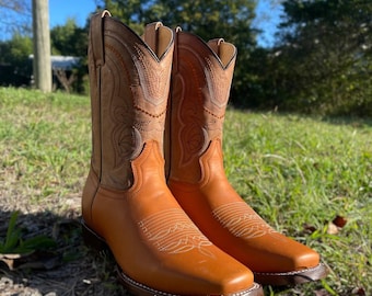 BUTTERO ブッテロ ブーツ ウエスタン カウボーイ ブラウン size42 メンズ スエードレザー カウボーイ ウエスタン ロデオ スクエアトゥ