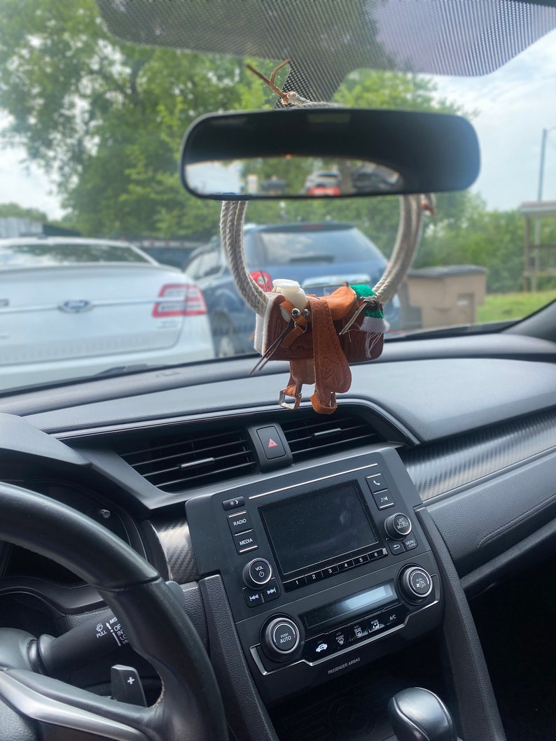 Rear View Mirror Decor. Rear Mirror Decoration. Western Style Decoration. Rear View Mirror
