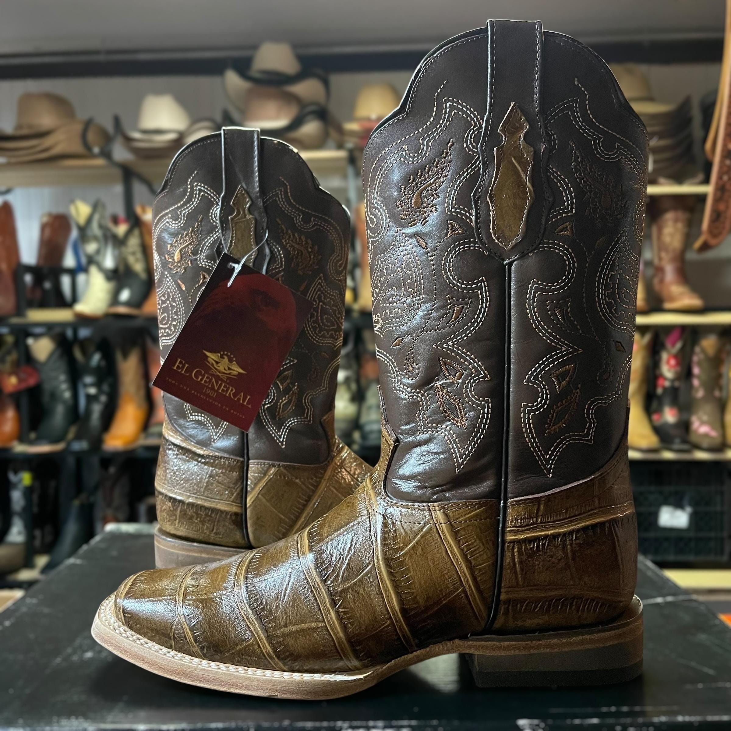 Bottes De Cowboy Homme Cuir Véritable – Camaléon C225, Pointure 4 US, Neuves