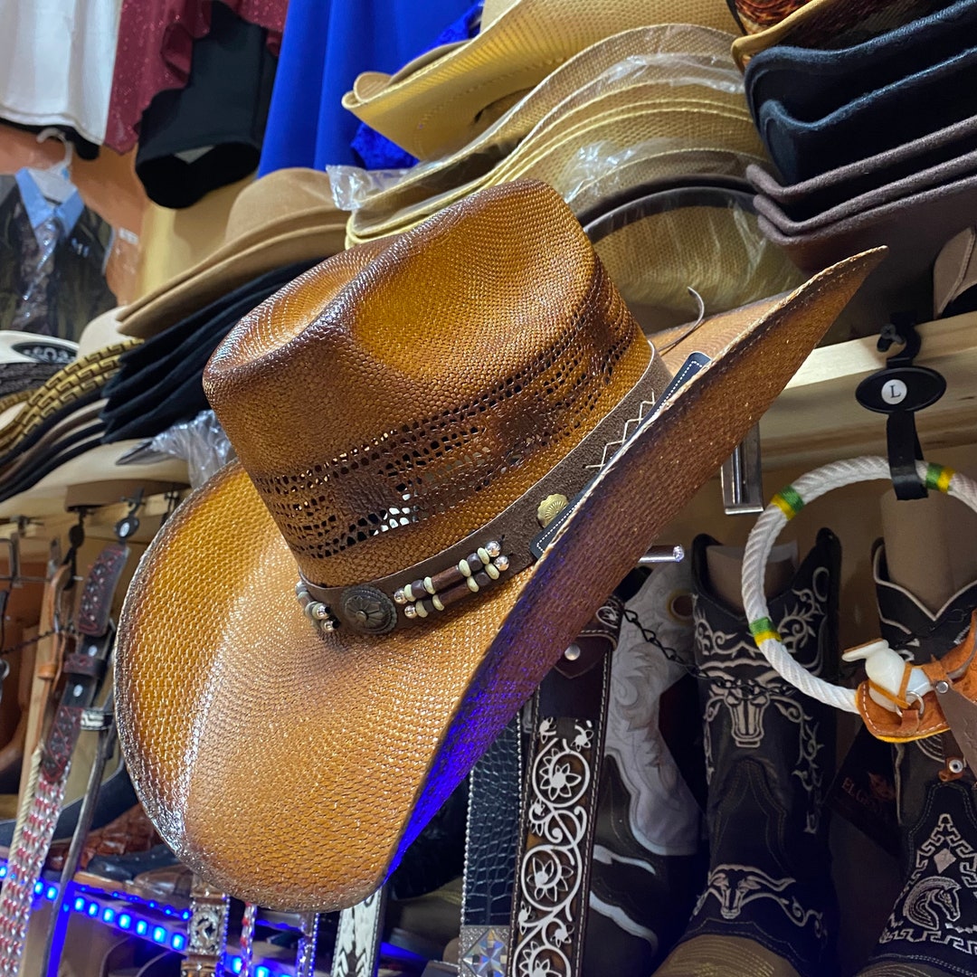 Mens Bull Rider Cowboy Hat. Mens Western Cowboy Hat. Mens Brown Cowboy ...