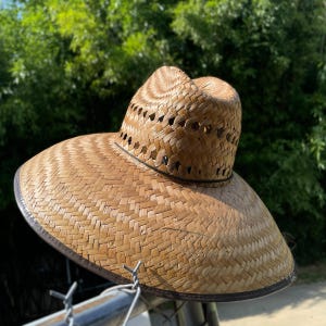 EXTRA Wide Brim Hat. Outdoor Straw Sun Hat. Gardener Straw Hat for Outdoor. Wide Brim UV Protection Hat. Sombrero Grande De Palma.