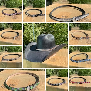 Cowboy Hat Band. Rhinestones Hat Accessory for Women and Men. Hat Jewelry. Banda para sombrero con diamantes de imitación para mujer