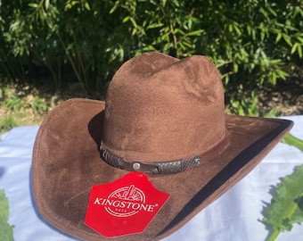 Men’s Brown Suede Cowboy Hat. Men’s Suede Cowboy Hat. Men’s Brown Cowboy Hat. Men’s Western Cowboy Hat. Sombrero Vaquero De Hombre.