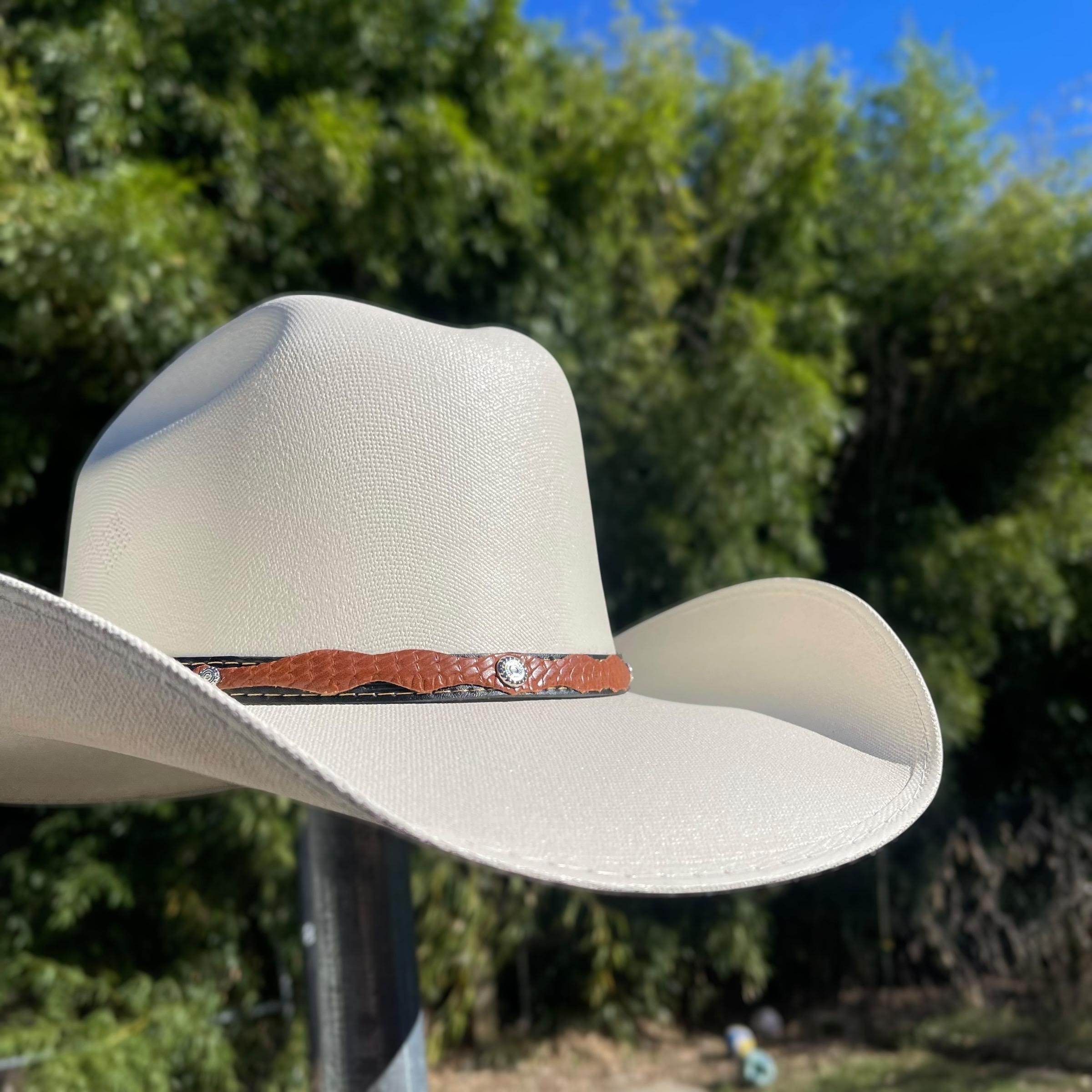 The Native Co White Cowboy Hat - 55 cm /XS white straw , NWOT , made iAr… Vented White Cowboy Hat – Lightweight Western Style with  main image 3