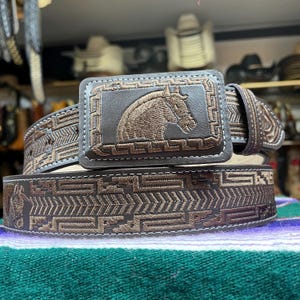 Men’s Embroidered Cowboy Belt. Men’s Western Cowboy Belt. Men’s Animal Embroidery Belt. Cinto Vaquero De Hombre. Cinto Piteado Bordado.