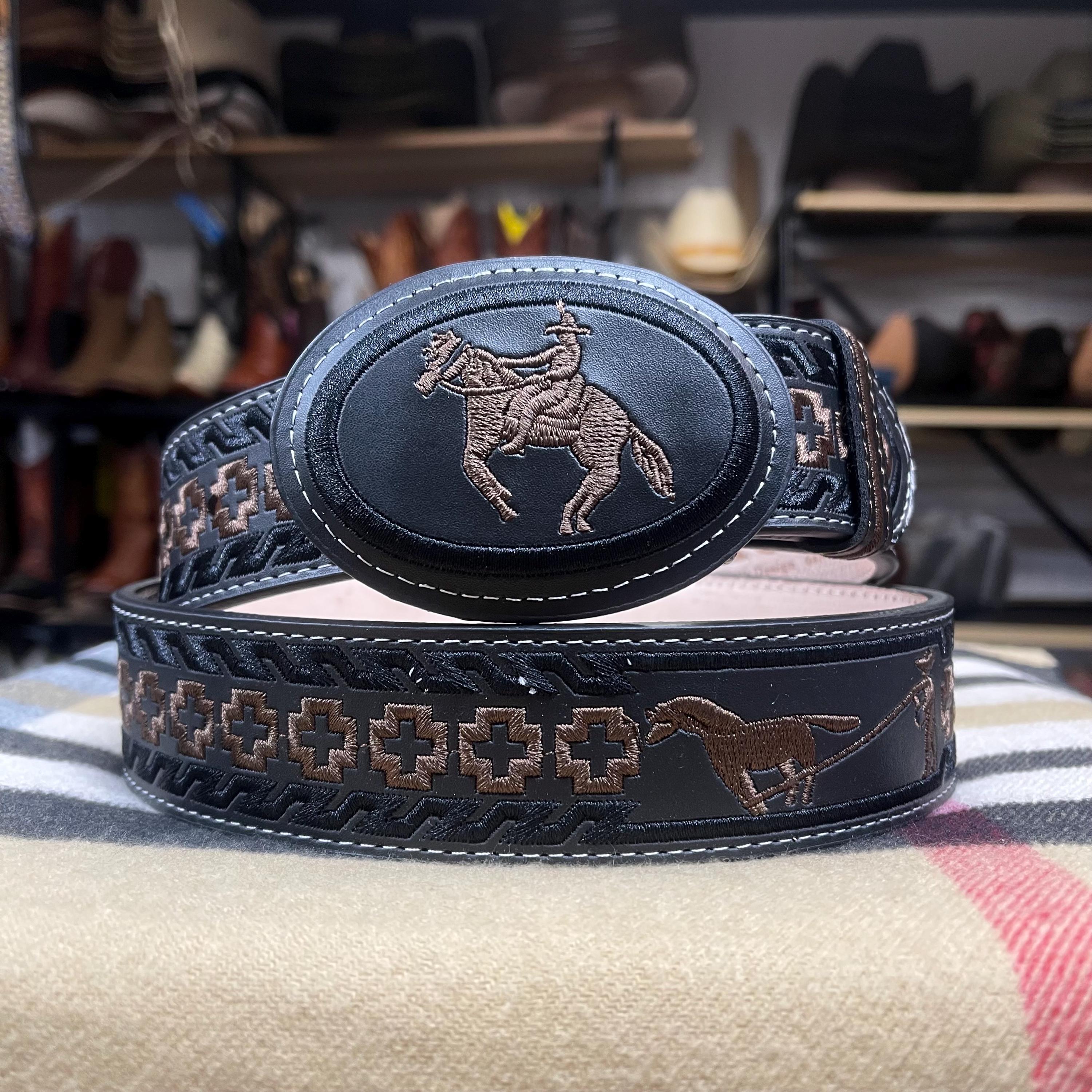 2 Tone Leather Belt - Etsy