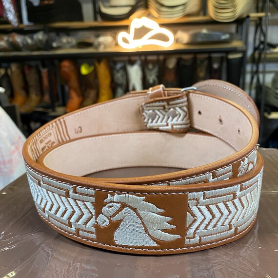Mexican Belt for Men. Cowboy Belts for Men. Western Leather Belt. 1.5 Inch Genuine Leather Belt. Mexican Embroidered Belt. Cinto Piteado. Etsy Canada