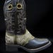 Woodland And Yellow Camo Print Men's Boots