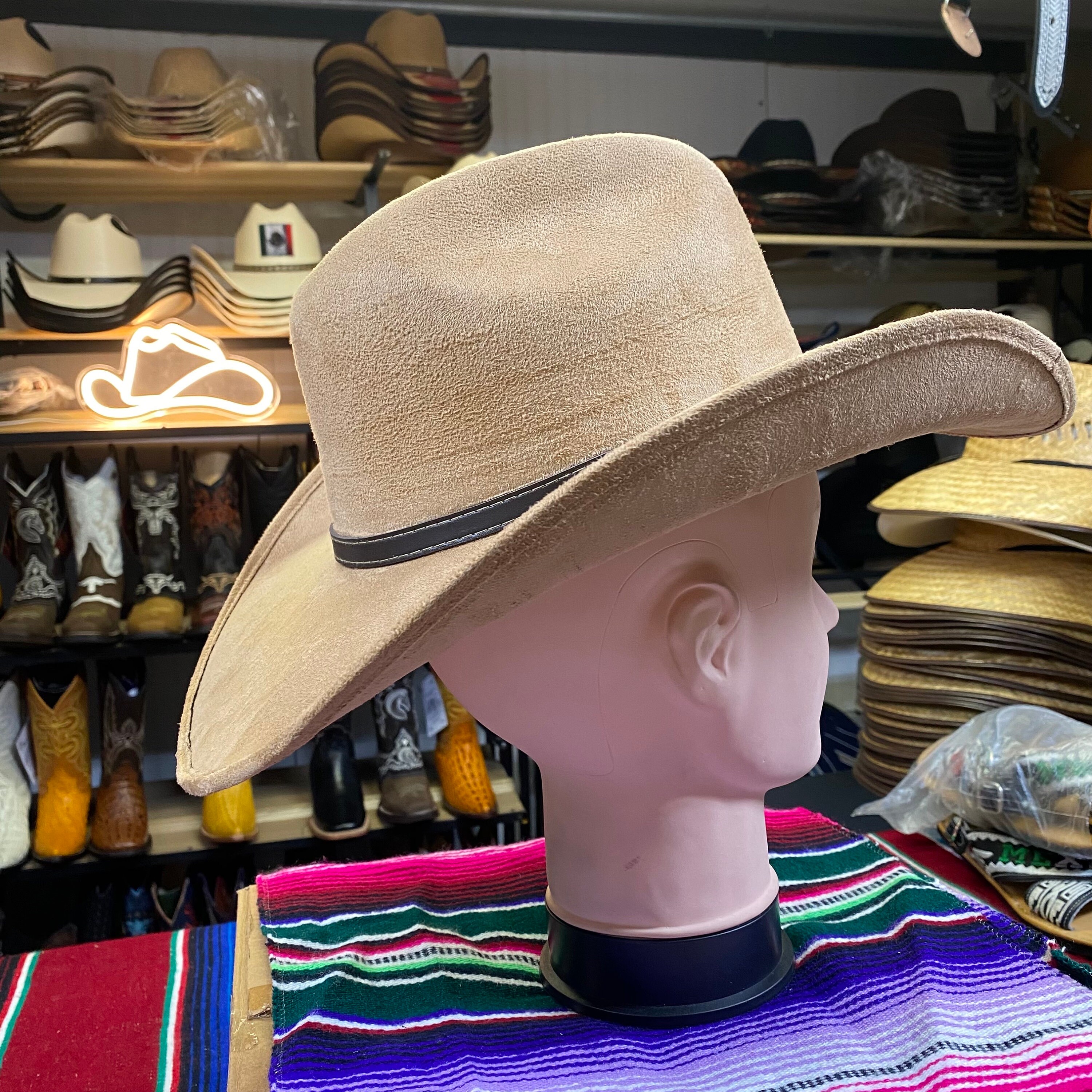 9412 Suede Cowboy Hat For Women And Men Classic Western Hats With Wide Amazon.com: LIDHAY Cowboy Hat, Unisex Western Suede Hat  main image 3
