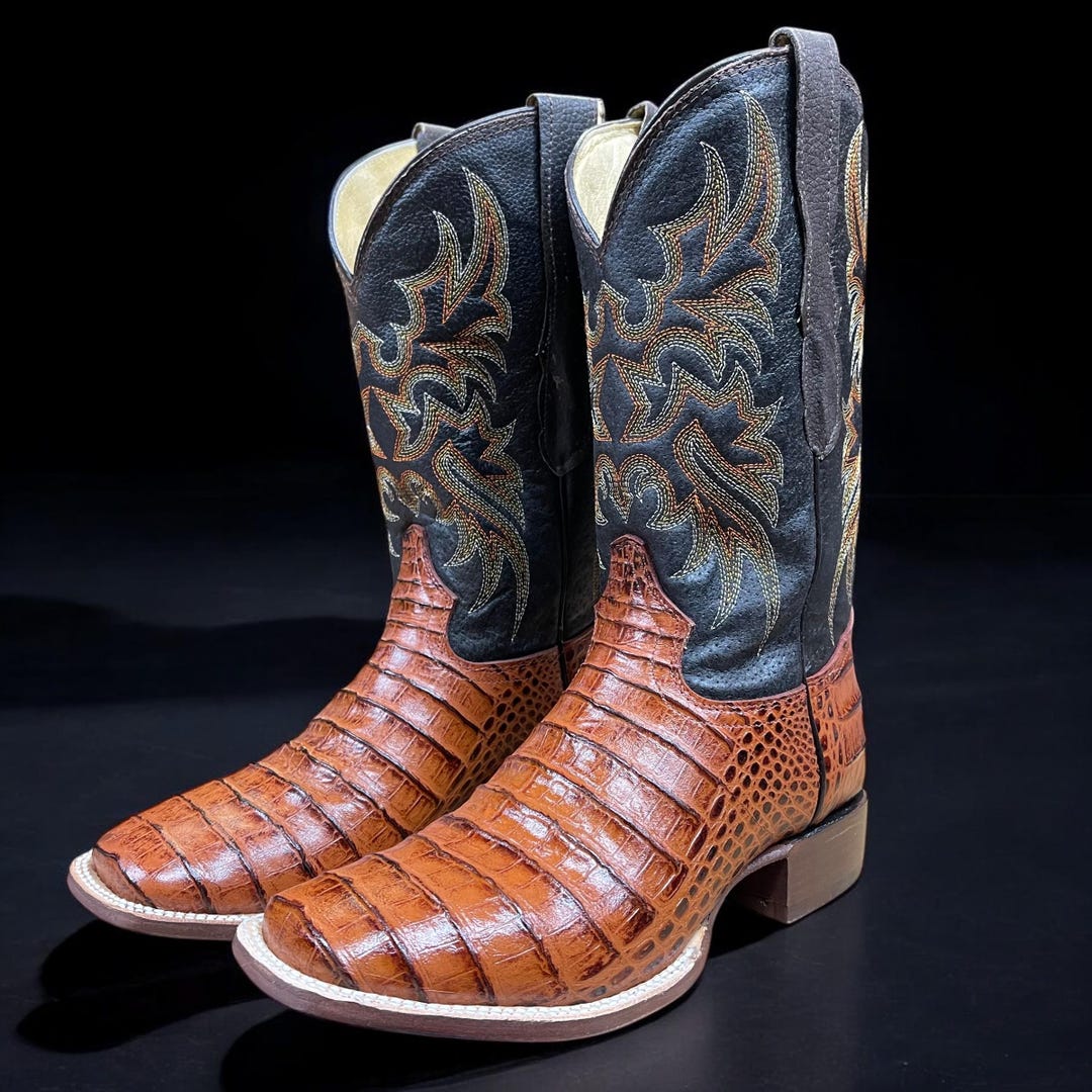Mens Caiman Skin Boots