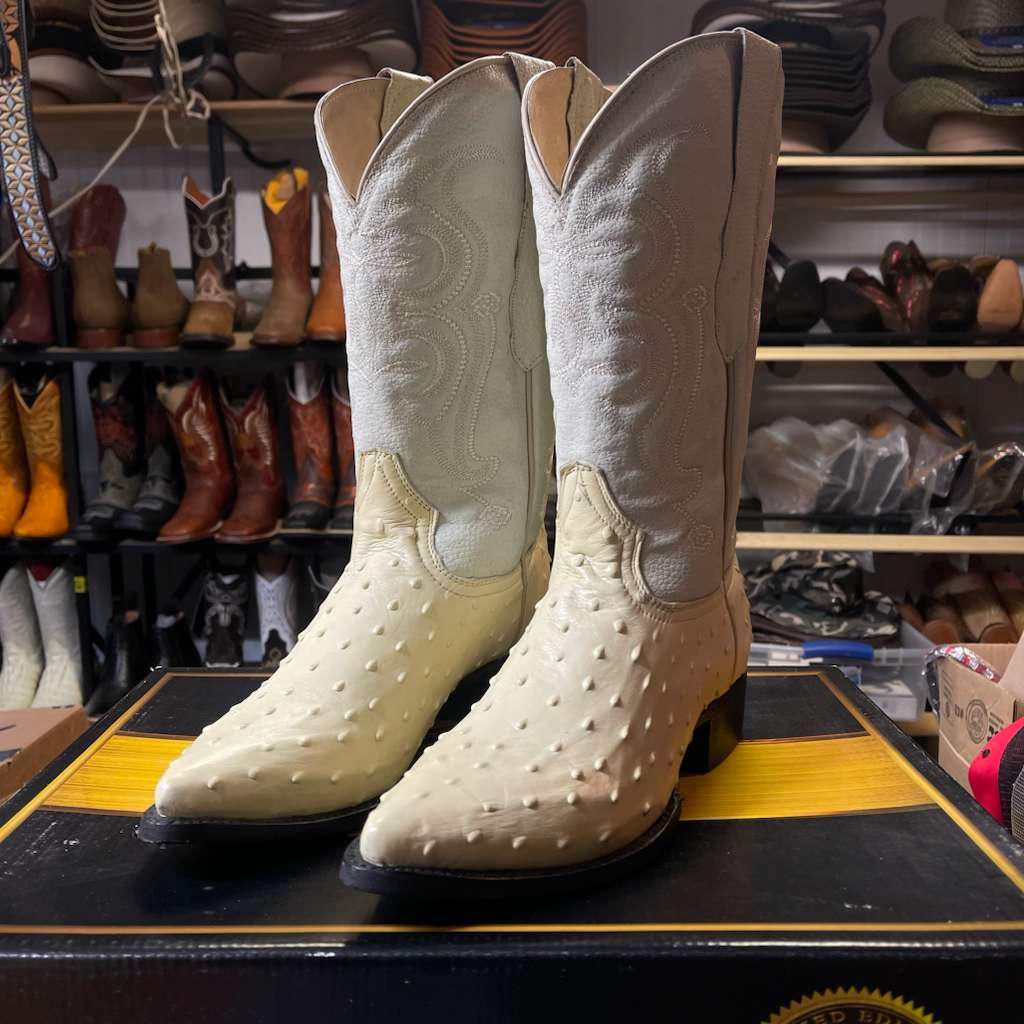 Vintage Dan Post Bucklace Cowboy Boots Mens 9.5 EE Extra Wide White Leather 7059 BOTD Bucklace : r/cowboyboots main image 2