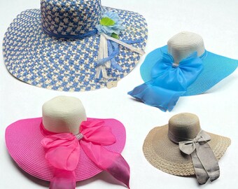 Vintage Comhats Womens Foldable Wide Brim Floppy Summer Sun Beach Straw Hat 1996 Vintage Comhats Womens Foldable Wide Brim Floppy Summer Sun  main image 2