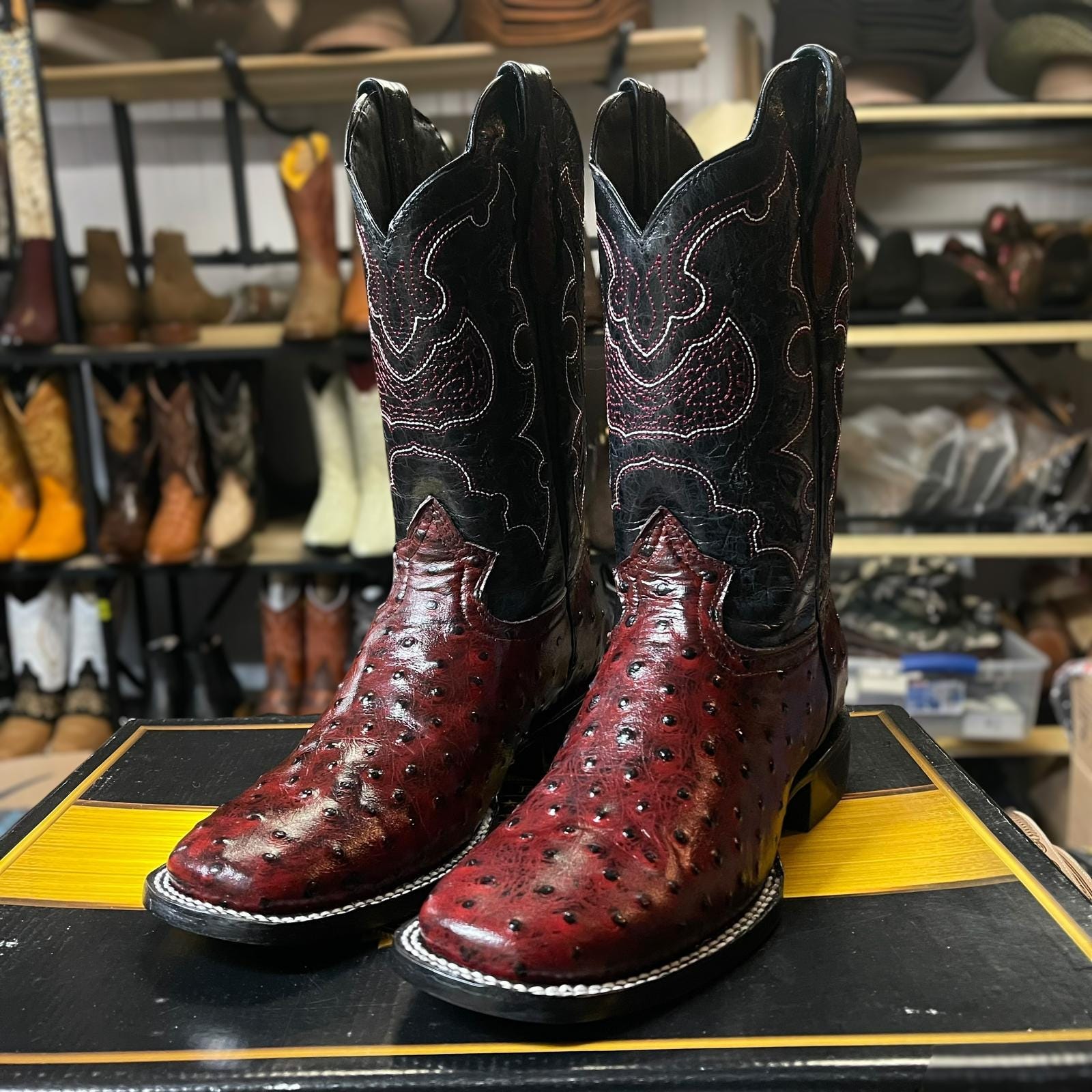 Cowboy Boots Mens Cherry Black - Etsy Australia
