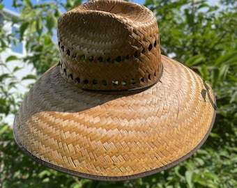 EXTRA breiter Krempe Hut. Extra Großer Gärtner Sonnenhut. Stroh Sombrero-Hut. Sombrero Grande De Jardinero.