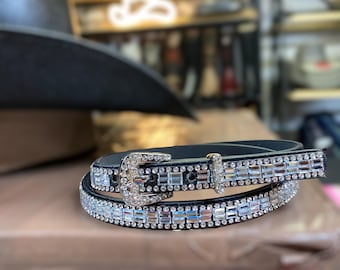 White Rhinestone Hat Band. Hat Band for Cowboy Hat. Western Hat band for Hat. Leather Hat Band Toquila Para Sombrero. Universal Hat Band.