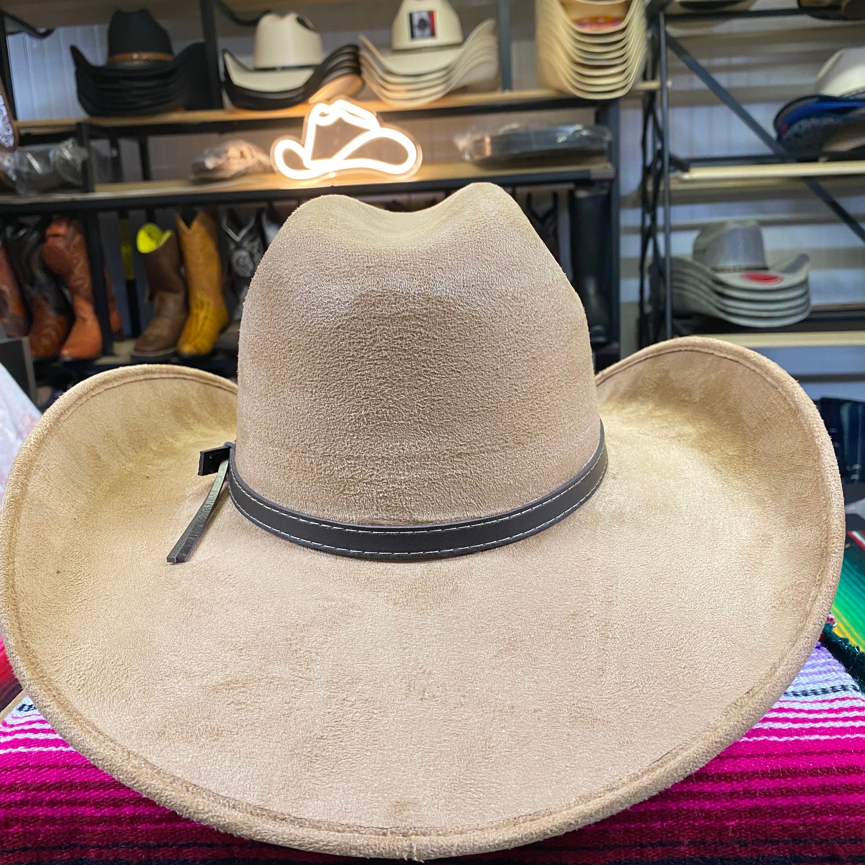 8331 Suede Cowboy Hat For Women And Men Classic Western Cowboy Hats With Wide Brown Suede Cowboy Hat. Wide Brim Western Hat. Rodeo Ranch  main image 4