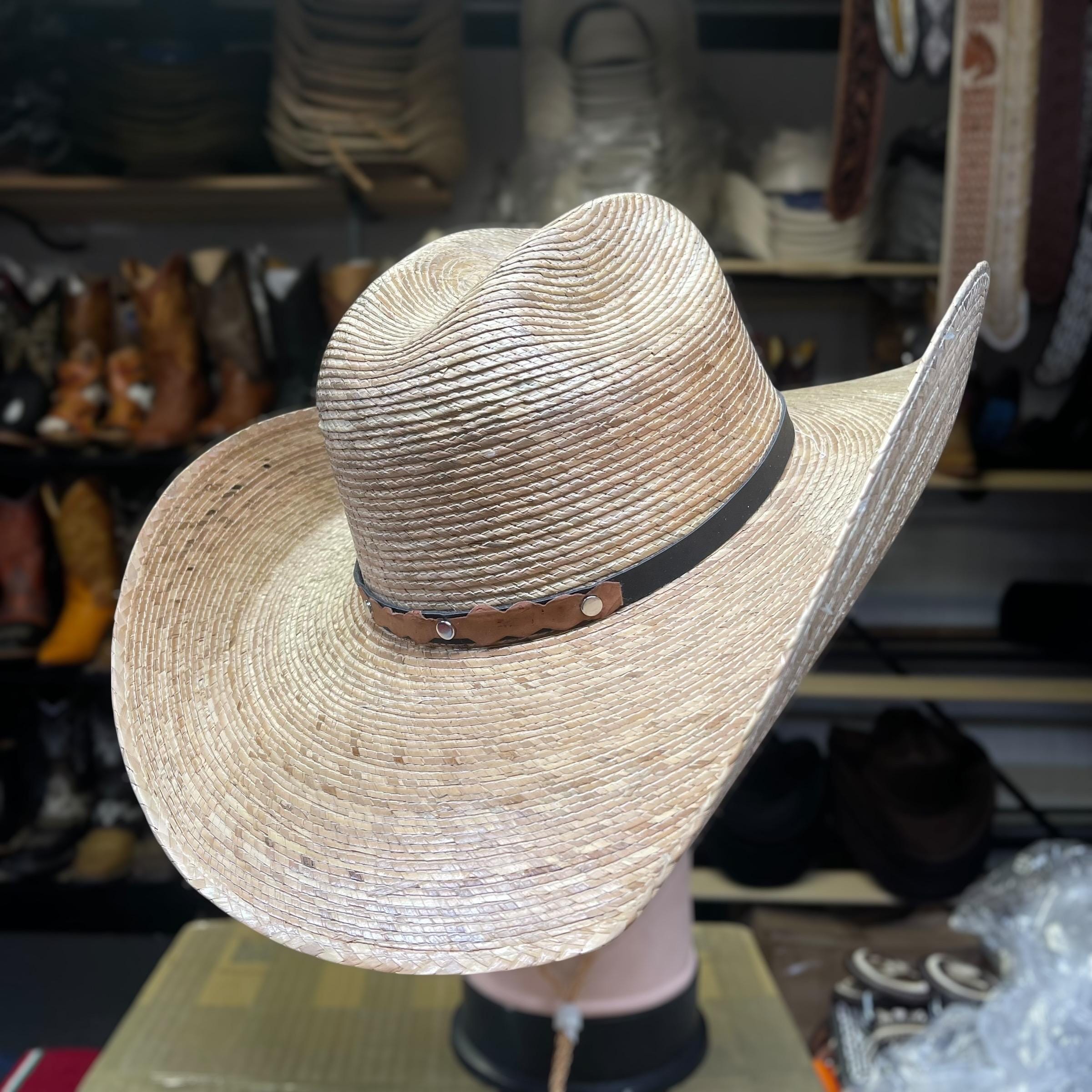 Cowboy Hat Wide Brim Unisex Adult Western Straw Rodeo Costume Hat WARDS Western Straw Cowboy Cowgirl Hat Unisex Size 7 1/4  main image 2