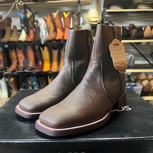 Bottines Cowboy Homme à Bout Pointu - Fermeture Éclair, Taille UK 7 à 12 (EU 40-46), Neuf