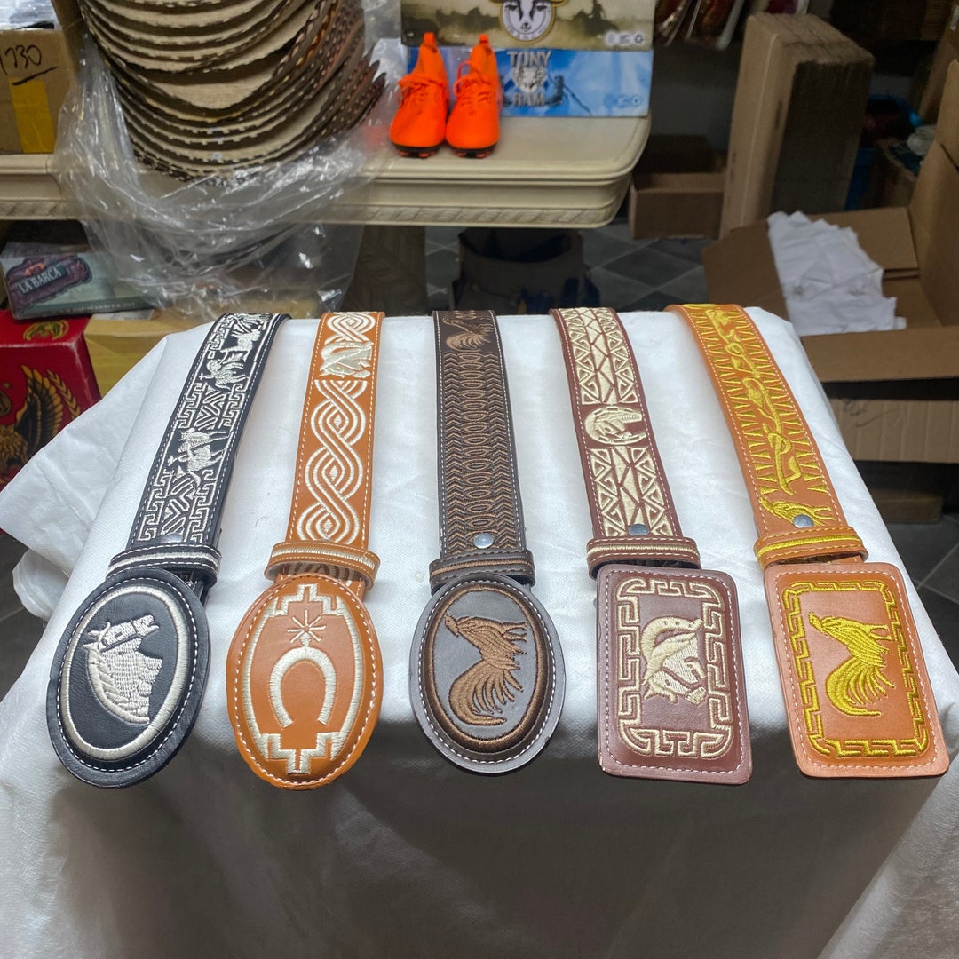 Mens Western Cowboy Belts. Mens Mexican Made Leather Belts. Etsy