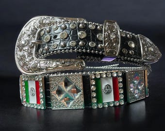 Cintura In Pelle Marrone Fatta A Mano Per Uomo, Stile Western, Esclusiva Cintura Charro, Cinto Vaquero Fino, Cintura In Pelle Intagliata Da Cowboy Rodeo - Italia - Foto 10