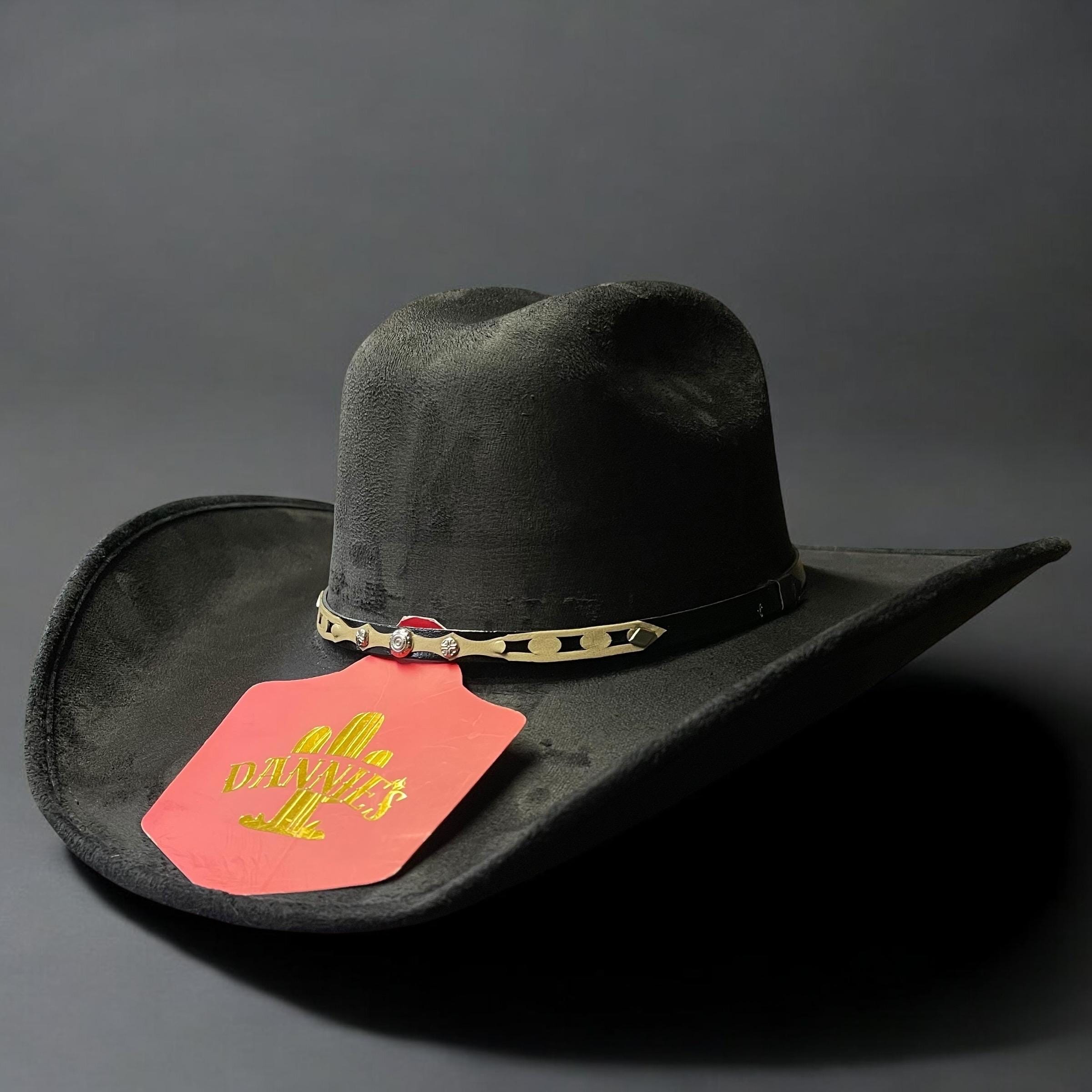 Black Suede Cowboy Hat. Black Western Cowboy Hat. Men