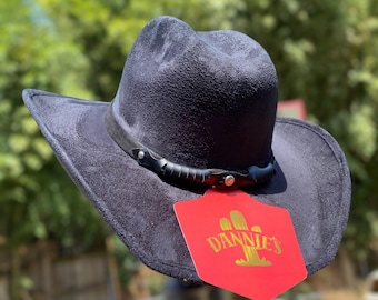 Kid’s Black Cowboy Hat. Toddler Suede Western Hat. Rodeo Hat for Boys and Girls. Baby Cowboy Hat for Costume. Sombrero Para Niño.
