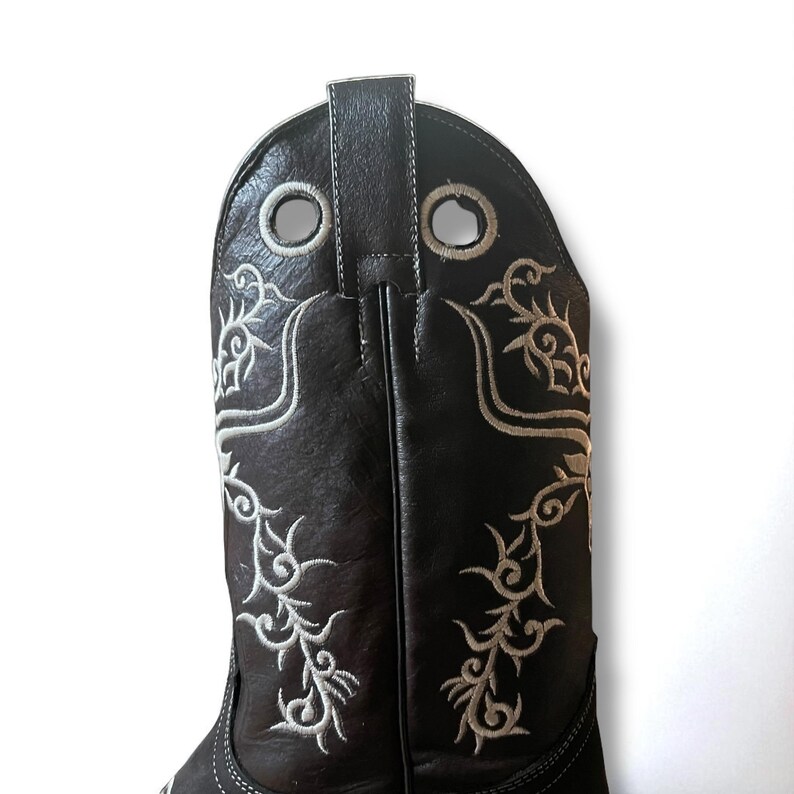 Frisco Cowboy Boots - Ivory & Chocolate Brown main image 0