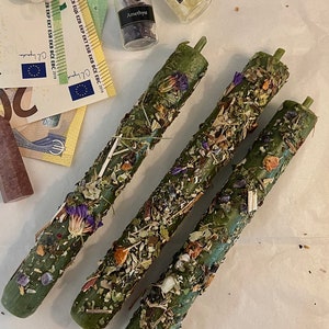 Ritual GELD Magnet 3er Set / Geld anziehen / Citrin Crystals / Amethyst Crystals / Tarot Karten Ritual Set