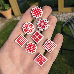 3d-printed Belarusian Ornaments Pins