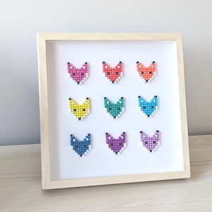 Decorazione in carta 3D incorniciata "NOVE volpi"! Anniversario, compleanno, festa della mamma, San Valentino, matrimonio, Natale, Pasqua, matrimonio, ballo di fine anno, nuova casa!